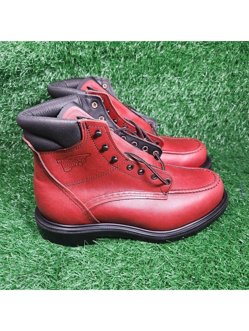 Red Wing 202 SuperSole Leather Work Boots Oxblood Red Men’s 7.5 E2 Wide USA Made